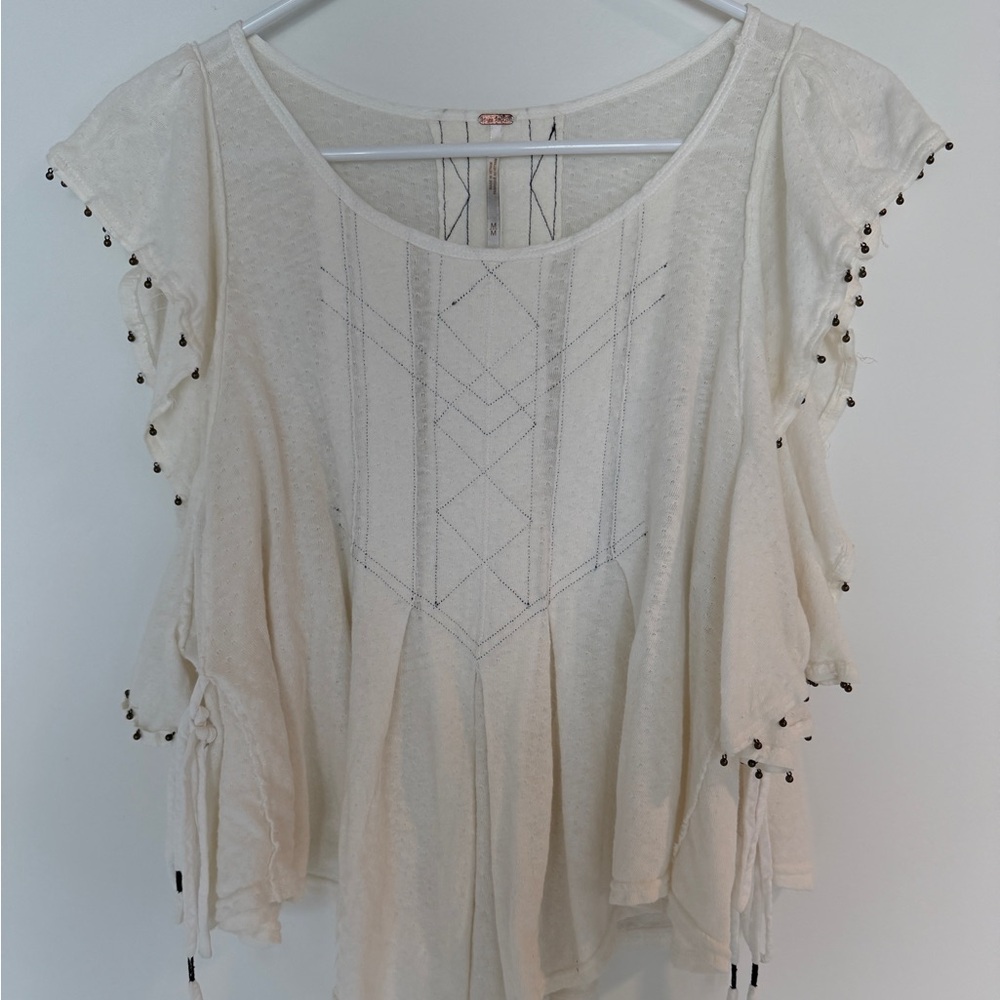 free people beaded tshirt